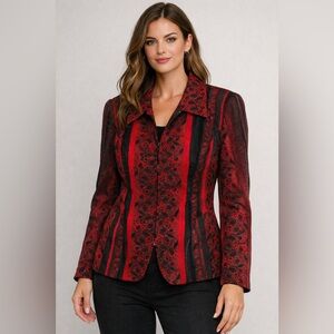 Tanjay zip up Red and Black Jacket